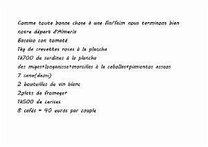 HOMMAGE A N.D. DE SANTA CRUZ A DALIAS DU 7 AU 10 JUIN 2019 (800) LA DERNIERE COLLATION A ALMERIA